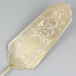 Taartschep zilver.