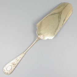 Taartschep zilver.