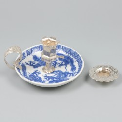 Handkandelaar / blaker zilver.