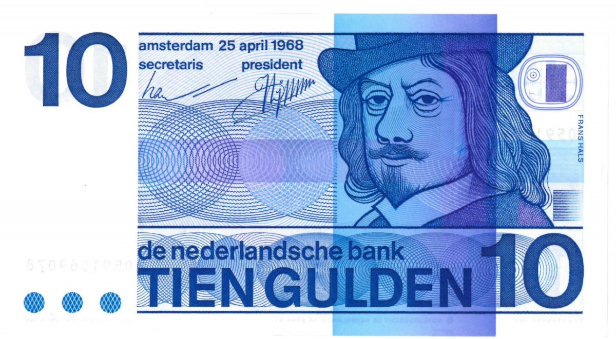 Nederland 10 gulden Bankbiljet Type 1968 Frans Hals - UNC.