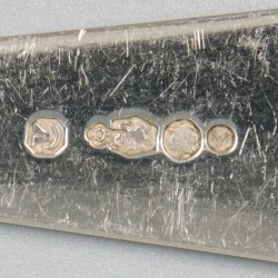 12-delige set visbestek Haags Lofje zilver.
