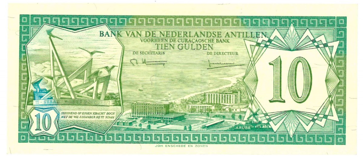Netherlands-Antilles 10 gulden bankbiljet Type 1979 - About UNC