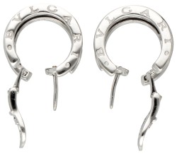 Bvlgari 'B.zero1' 18 kt. witgouden creool oorbellen.
