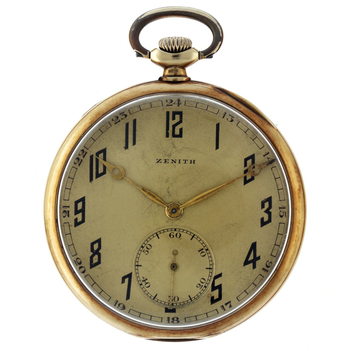 No Reserve - 14K Zenith Grand Prix Paris 1900 - Heren zakhorloge.