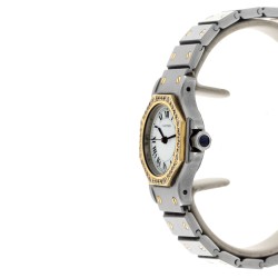 Cartier Santos Octagon diamond bezel - Dames horloge.