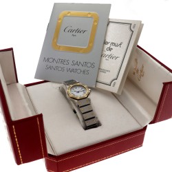 Cartier Santos Octagon diamond bezel - Dames horloge.