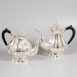 5-delig koffie- & theeservies zilver.