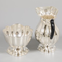 5-delig koffie- & theeservies zilver.