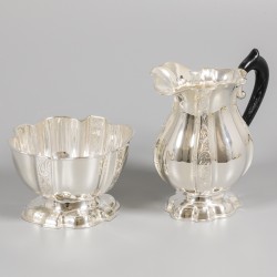 5-delig koffie- & theeservies zilver.