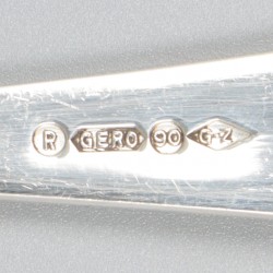 45-delige bestekcassette Gero, verzilverd.