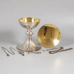 Miskelk met pateen zilver / verzilverd.