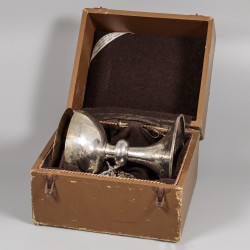 Miskelk met pateen zilver / verzilverd.