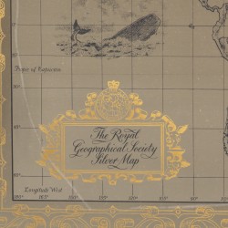 The Royal Geographical Society Silver Map, wereldkaart geëtst in zilver.