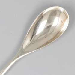 12-delige set koffielepels zilver.