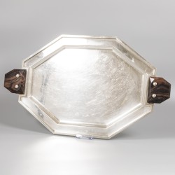 5-delig art deco koffie- en theeservies Gioconda, zilver.