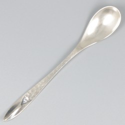 12-delige set koffielepels zilver.