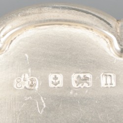 Lekkernijen- / delicatessenschaal zilver.