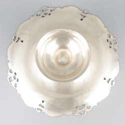 Lekkernijen- / delicatessenschaal zilver.