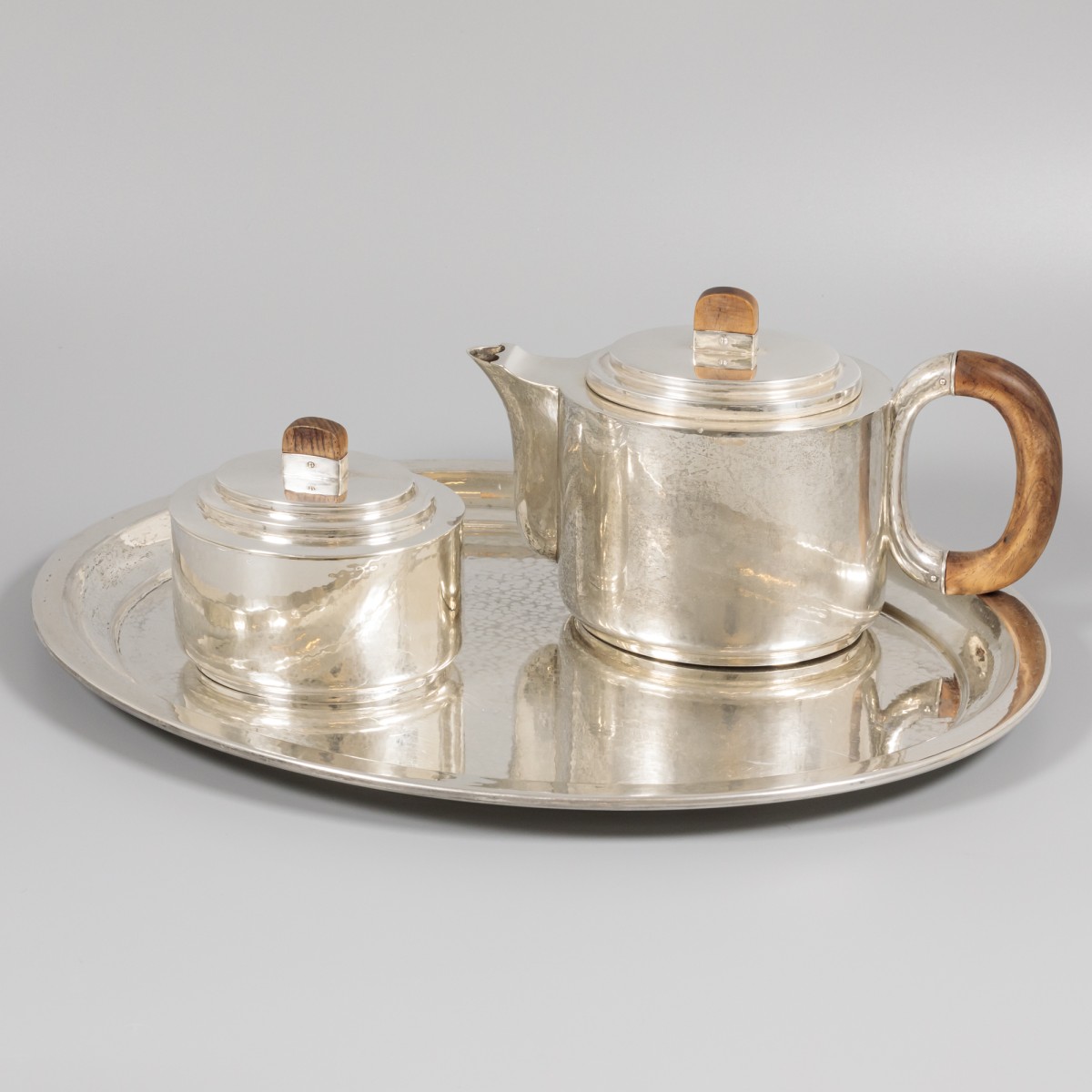 3-delig theeservies zilver.
