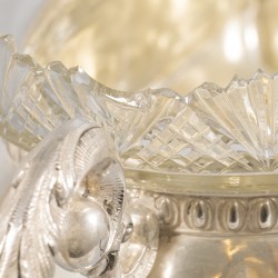Jardinière / pronkschaal zilver.