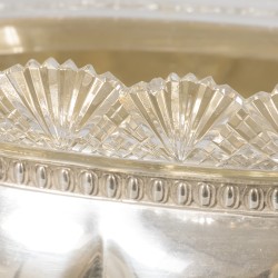 Jardinière / pronkschaal zilver.