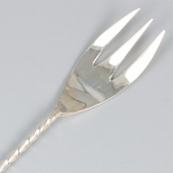 6-delige set taartvorkjes zilver.