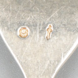 12-delige set taartvorken zilver.