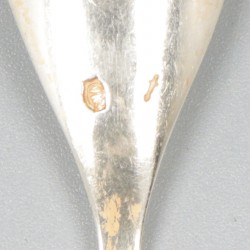 12-delige set koffielepels zilver.
