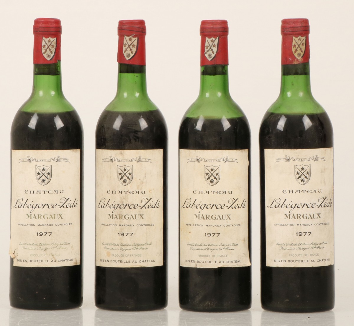 (4x) Château Labégorce-Zédé - Margaux - 1977.