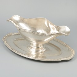 Saucière / sausboot zilver.