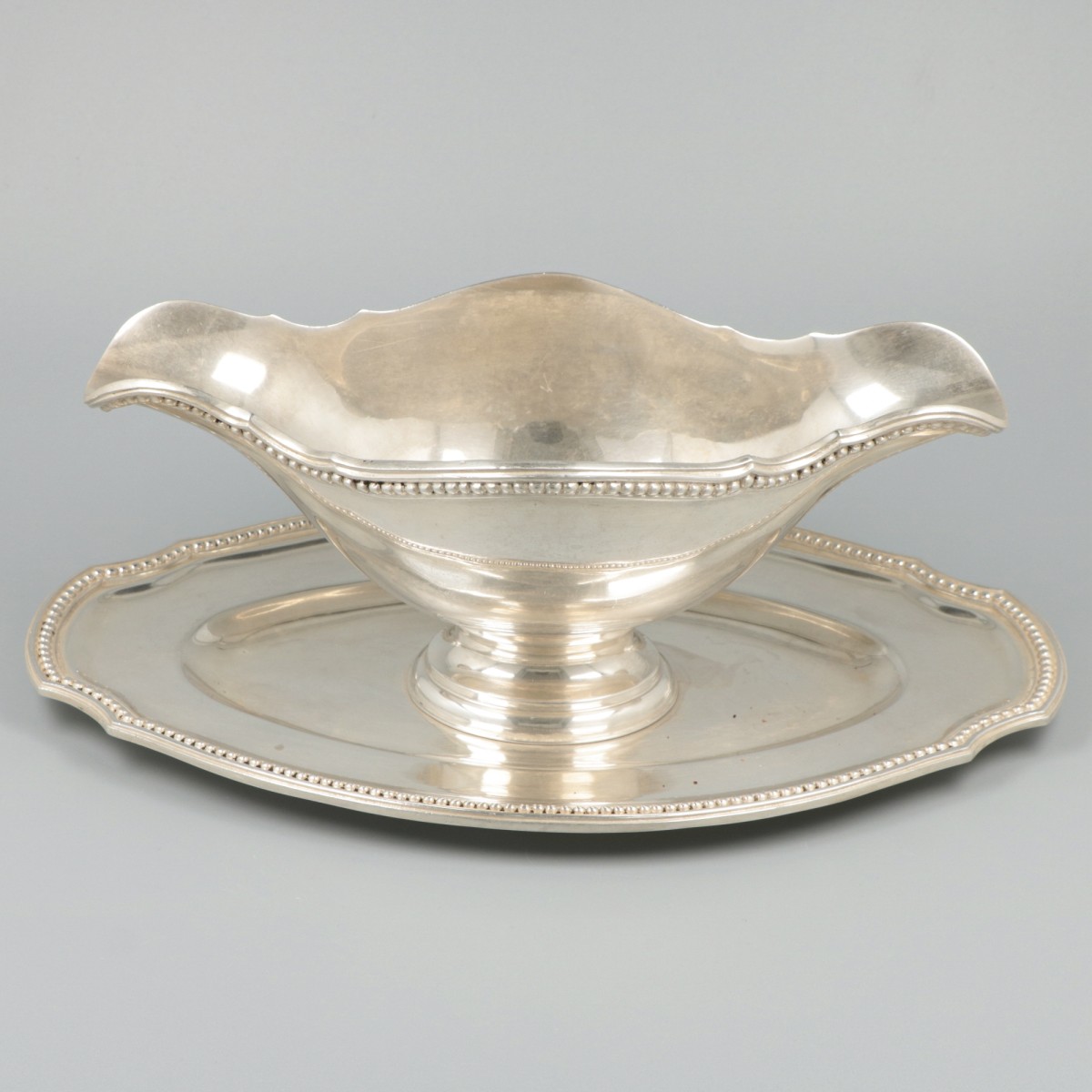 Saucière / sausboot zilver.