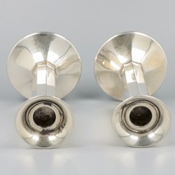 2-delige set kandelaren zilver.
