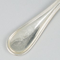 Christofle 12-delige set koffielepels, model Albi, verzilverd.