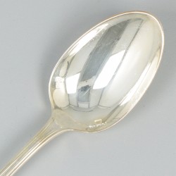 Christofle 12-delige set koffielepels, model Albi, verzilverd.