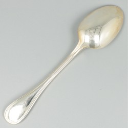 Christofle 12-delige set koffielepels, model Albi, verzilverd.