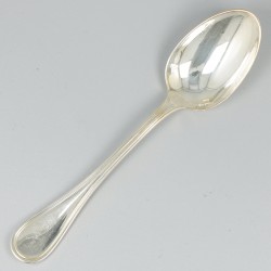 Christofle 12-delige set koffielepels, model Albi, verzilverd.