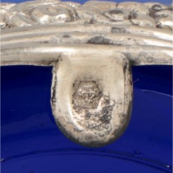 Mosterdpot & peperstrooibus zilver.