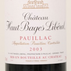 Château Haut-Bages Liberal - Pauillac - Grand Cru Classé - 2003.