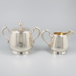 Koffie- & theeservies, Fyodor Gorbunov, Moskou ca. 1900, zilver.