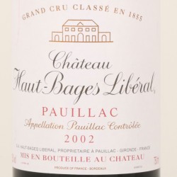 Château Haut-Bages Liberal - Pauillac - Grand Cru Classé  - 2002.