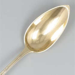 12-delige set koffielepels zilver.