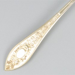 12-delige set koffielepels zilver.