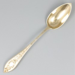 12-delige set koffielepels zilver.