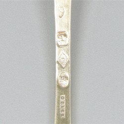 12-delige set koffielepels zilver.