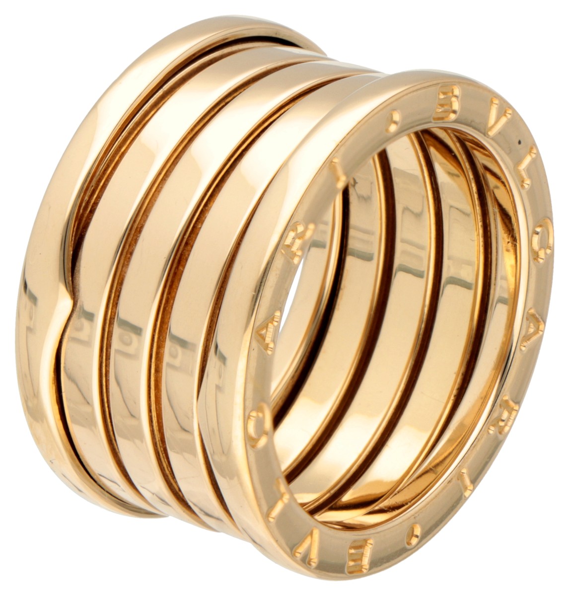  Bvlgari 18 kt. geelgouden 'B.zero1' 4-band ring.