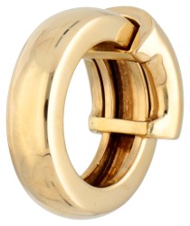 18 kt. Geelgouden design ring bezet met diamant.