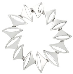 Poul Warmind sterling zilveren modernistische armband 'Running Triangles'.