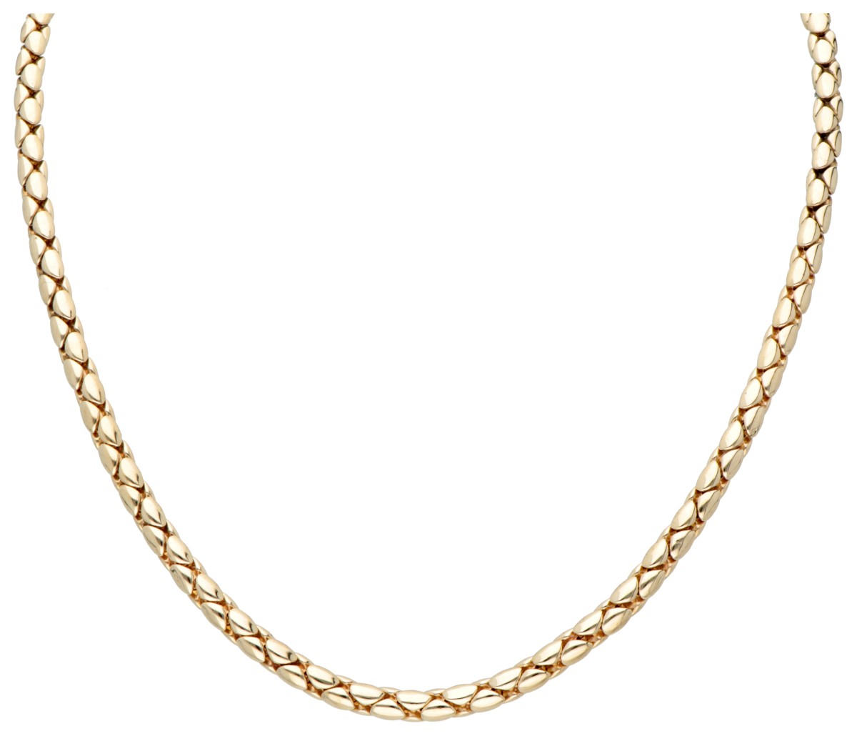 No reserve - Monzario 14K geelgouden schakelcollier.