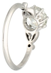 18 kt. Witgouden solitair ring bezet met ca. 1.75 ct. diamant.