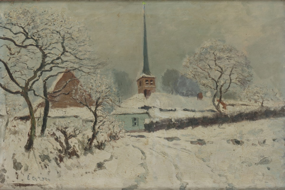 Joseph Caron (Brussel 1866 - 1944), "Effet de Neige"